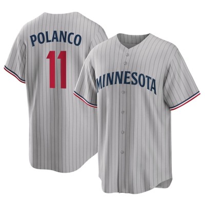 Men's Jorge Polanco Minnesota Twins Replica Gray Road Jersey