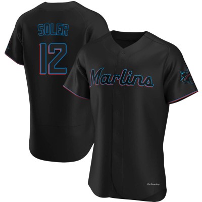 Men's Jorge Soler Miami Marlins Authentic Black Alternate Jersey