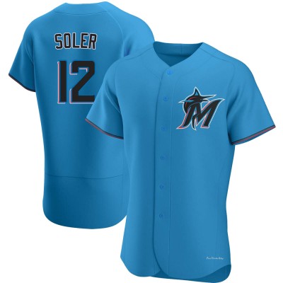 Men's Jorge Soler Miami Marlins Authentic Blue Alternate Jersey