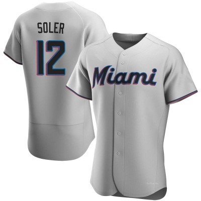 Men's Jorge Soler Miami Marlins Authentic Gray Road Jersey