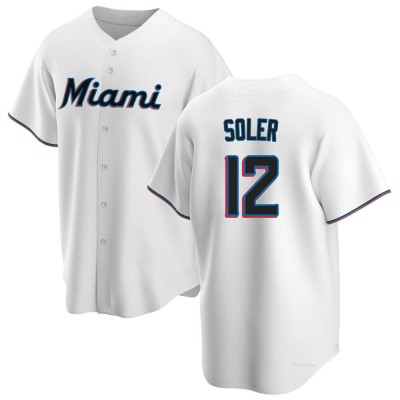 Men's Jorge Soler Miami Marlins Replica White Home Jersey