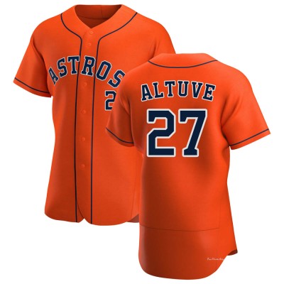 Men's Jose Altuve Houston Astros Authentic Orange Alternate Jersey