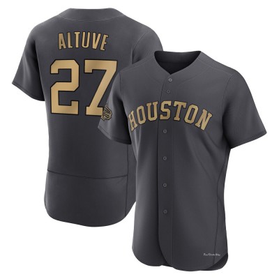 Men's Jose Altuve Houston Astros Game Charcoal Authentic 2022 All-Star Jersey