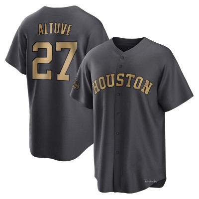 Men's Jose Altuve Houston Astros Game Charcoal Replica 2022 All-Star Jersey