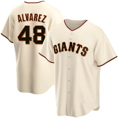 Men's Jose Alvarez San Francisco Giants Replica Cream Home Jersey