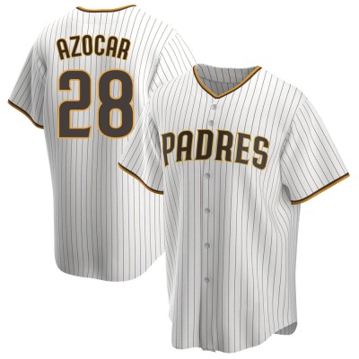 Men's Jose Azocar San Diego Padres Replica White/Brown Home Jersey