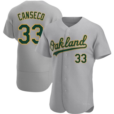 Men's Jose Canseco Oakland Athletics Authentic Gray Road Jersey