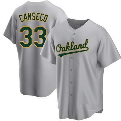 Men's Jose Canseco Oakland Athletics Replica Gray Road Jersey