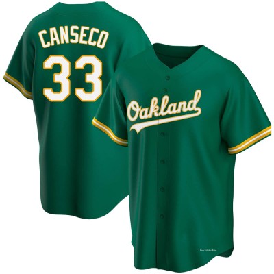 Men's Jose Canseco Oakland Athletics Replica Green Kelly Alternate Jersey