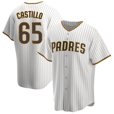 Men's Jose Castillo San Diego Padres Replica White/Brown Home Jersey