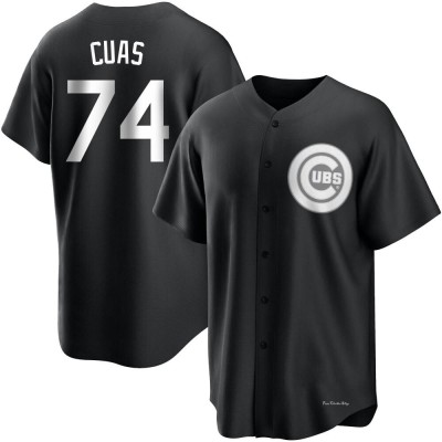 Men's Jose Cuas Chicago Cubs Replica Black/White Jersey