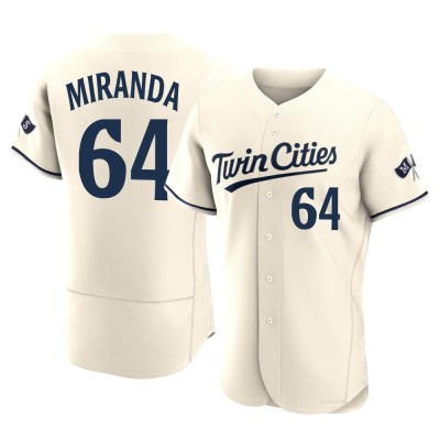 Men's Jose Miranda Minnesota Twins Authentic Cream Alternate 2023 Jersey