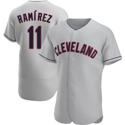 Men's Jose Ramirez Cleveland Guardians Authentic Gray Road Jersey