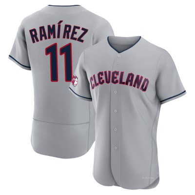 Men's Jose Ramirez Cleveland Guardians Authentic Gray Road Jersey