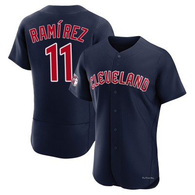 Men's Jose Ramirez Cleveland Guardians Authentic Navy Alternate Jersey