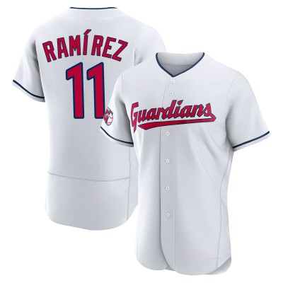 Men's Jose Ramirez Cleveland Guardians Authentic White Home Jersey