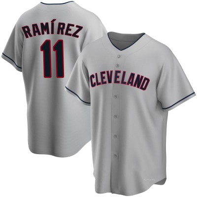 Men's Jose Ramirez Cleveland Guardians Replica Gray Road Jersey