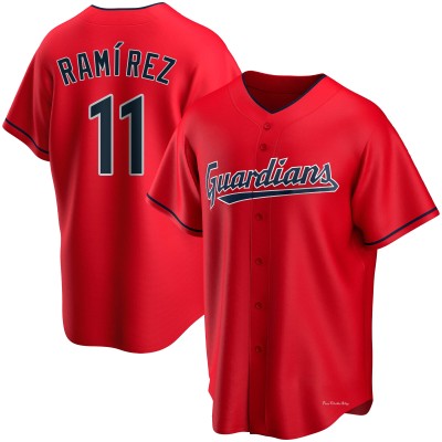 Men's Jose Ramirez Cleveland Guardians Replica Red Alternate Jersey