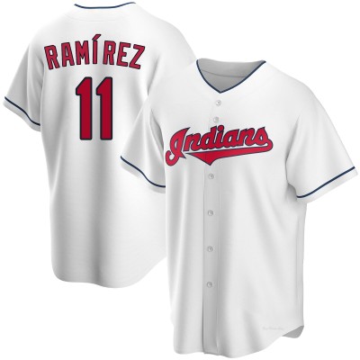 Men's Jose Ramirez Cleveland Guardians Replica White Home Jersey