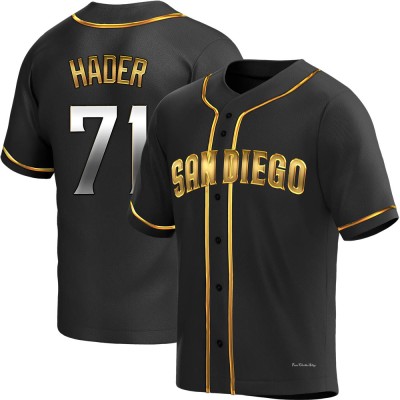 Men's Josh Hader San Diego Padres Replica Black Golden Alternate Jersey