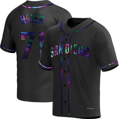 Men's Josh Hader San Diego Padres Replica Black Holographic Alternate Jersey