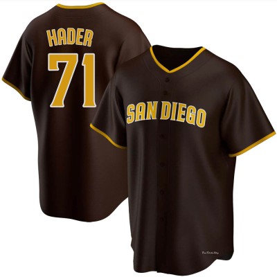 Men's Josh Hader San Diego Padres Replica Brown Road Jersey