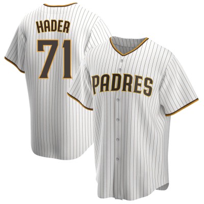 Men's Josh Hader San Diego Padres Replica White/Brown Home Jersey