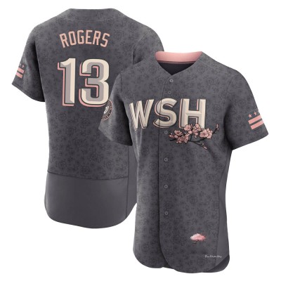 Men's Josh Rogers Washington Nationals Authentic Gray 2022 City Connect Jersey