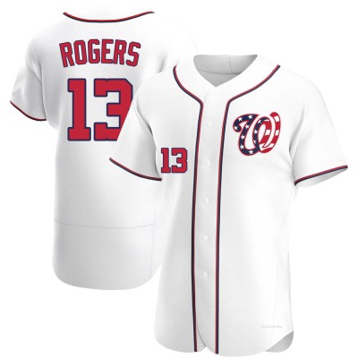 Men's Josh Rogers Washington Nationals Authentic White Alternate Jersey