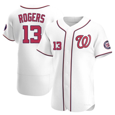 Men's Josh Rogers Washington Nationals Authentic White Home Jersey