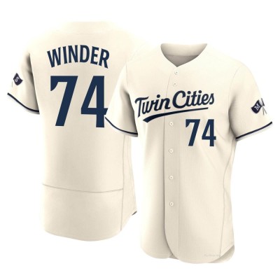 Men's Josh Winder Minnesota Twins Authentic Cream Alternate 2023 Jersey