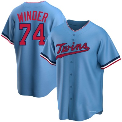 Men's Josh Winder Minnesota Twins Replica Light Blue Alternate Jersey