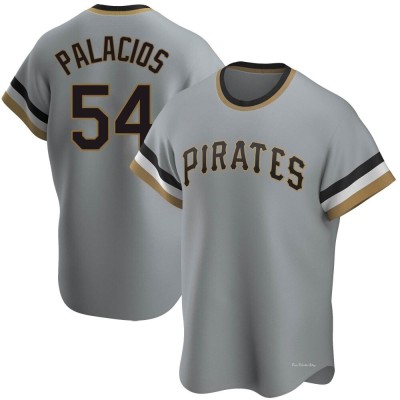 Men's Joshua Palacios Pittsburgh Pirates Replica Gray Road Cooperstown Collection Jersey