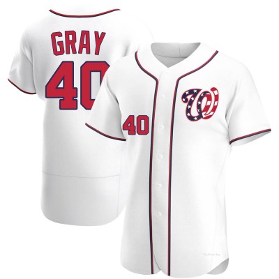 Men's Josiah Gray Washington Nationals Authentic White Alternate Jersey