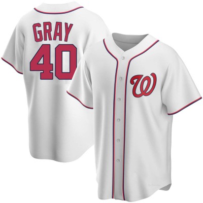 Men's Josiah Gray Washington Nationals Replica White Home Jersey