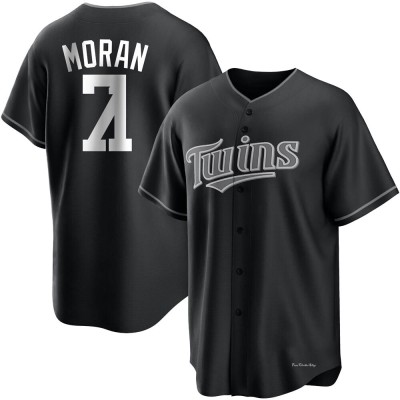 Men's Jovani Moran Minnesota Twins Replica Black/White Jersey