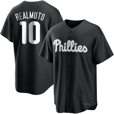 Men's J.T. Realmuto Philadelphia Phillies Replica Black/White Jersey