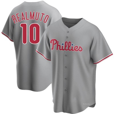 Men's J.T. Realmuto Philadelphia Phillies Replica Gray Road Jersey