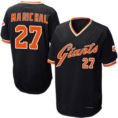 Men's Juan Marichal San Francisco Giants Authentic Black Throwback Jersey