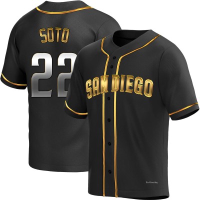 Men's Juan Soto San Diego Padres Replica Black Golden Alternate Jersey