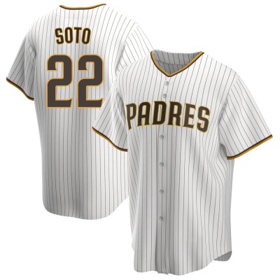 Men's Juan Soto San Diego Padres Replica White/Brown Home Jersey