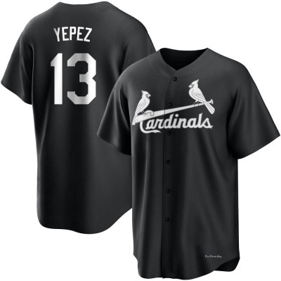 Men's Juan Yepez St. Louis Cardinals Replica Black/White Jersey