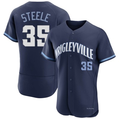 Men's Justin Steele Chicago Cubs Authentic Navy 2021 City Connect Jersey