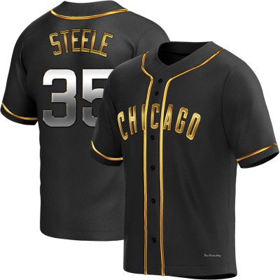 Men's Justin Steele Chicago Cubs Replica Black Golden Alternate Jersey