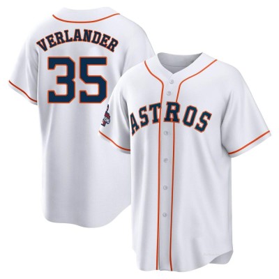 Men's Justin Verlander Houston Astros Replica White 2022 World Series Champions Home Jersey