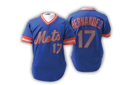 Men's Keith Hernandez New York Mets Authentic Blue Throwback Jersey