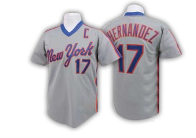 Men's Keith Hernandez New York Mets Authentic Grey Throwback Jersey