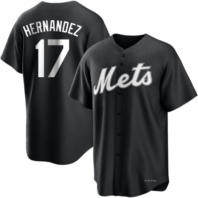 Men's Keith Hernandez New York Mets Replica Black/White Jersey