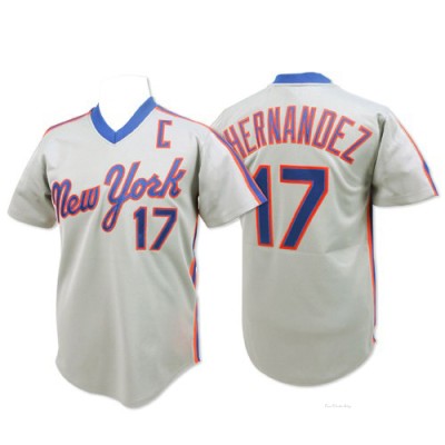 Men's Keith Hernandez New York Mets Replica Grey Throwback Jersey