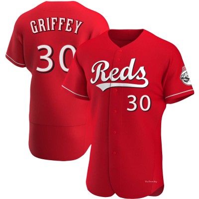 Men's Ken Griffey Cincinnati Reds Authentic Red Alternate Jersey